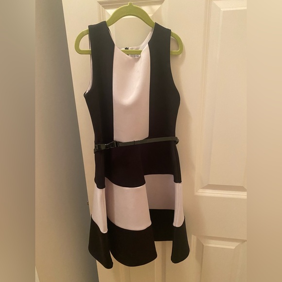 Girls black white holiday dress size 10 - Picture 1 of 3